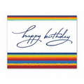 Rainbow Birthday Economy Birthday Card - White Unlined Fastick  Envelope